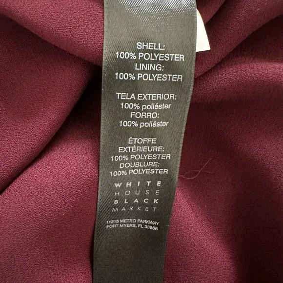 Burgundy Blouse from White House Black Market - Picture 7 of 8